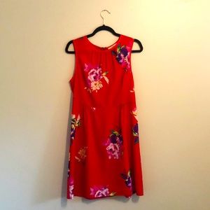 Lark & Ro Red Floral Dress